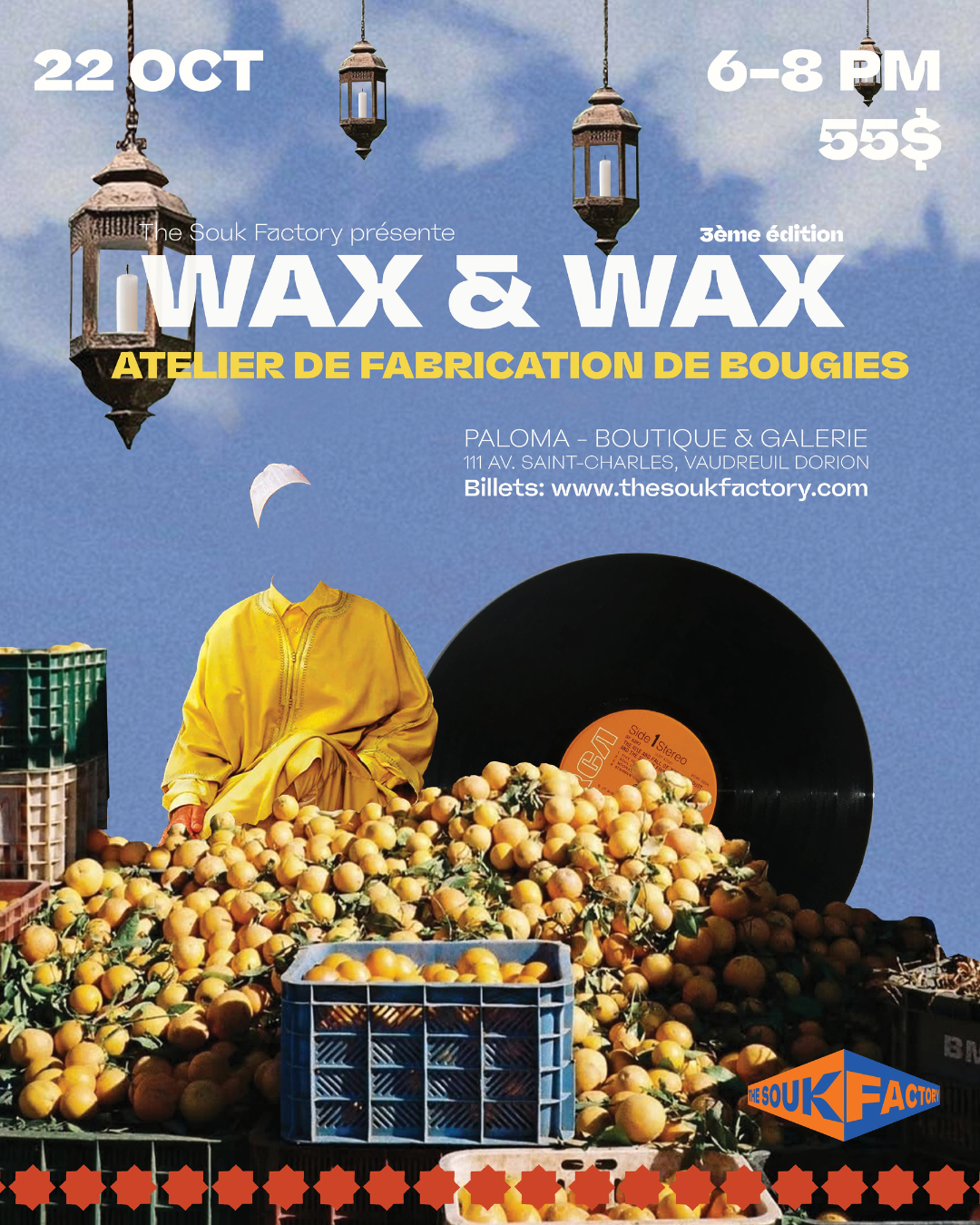 Wax&Wax - 3e édition - Atelier Fabrication de Bougies à Vaudreuil-Dorion