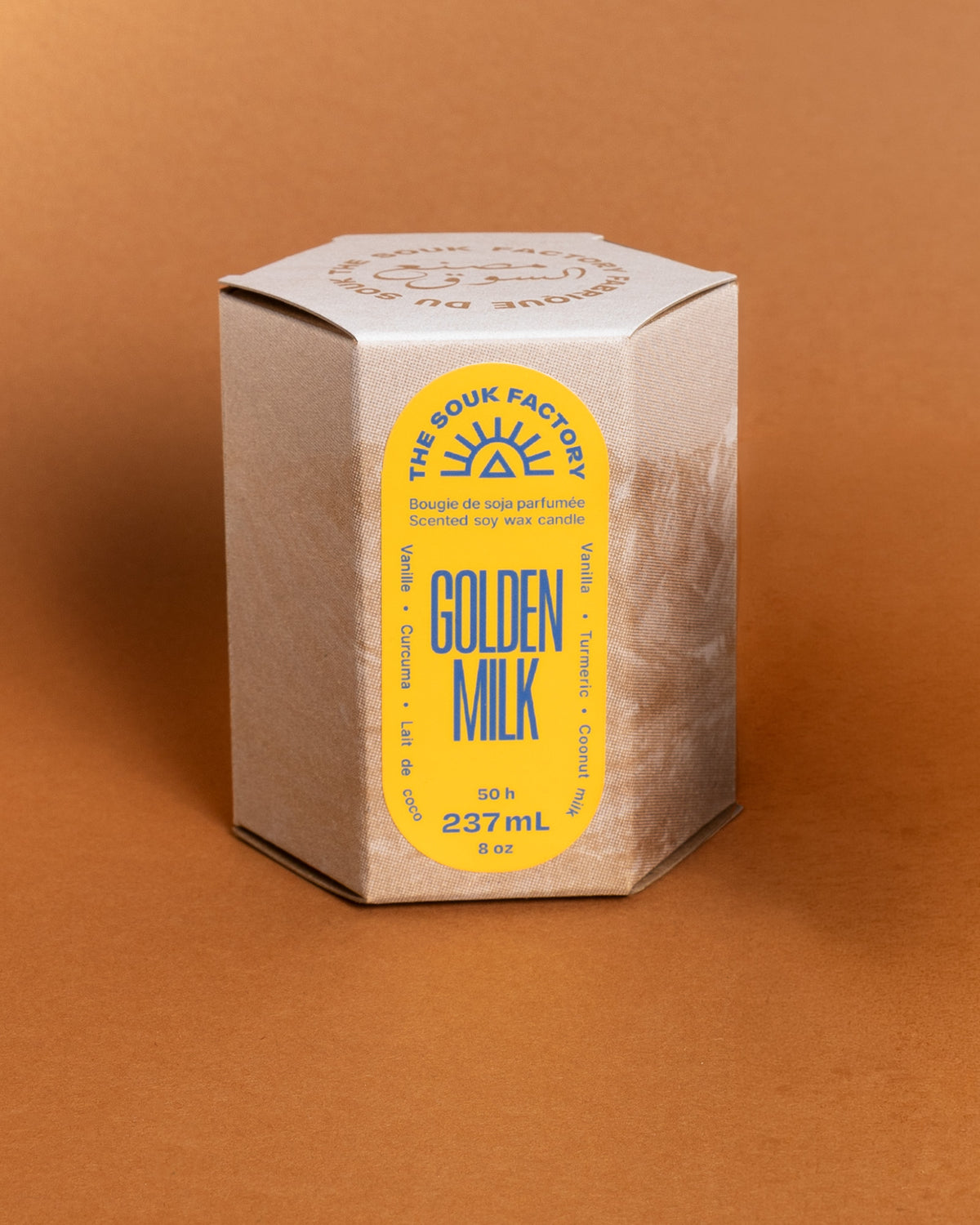 Bougie Golden Milk - Vanille, Curcuma & Lait de coco