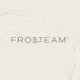 Nom de marque FROSTEAM en typographie grise minimaliste